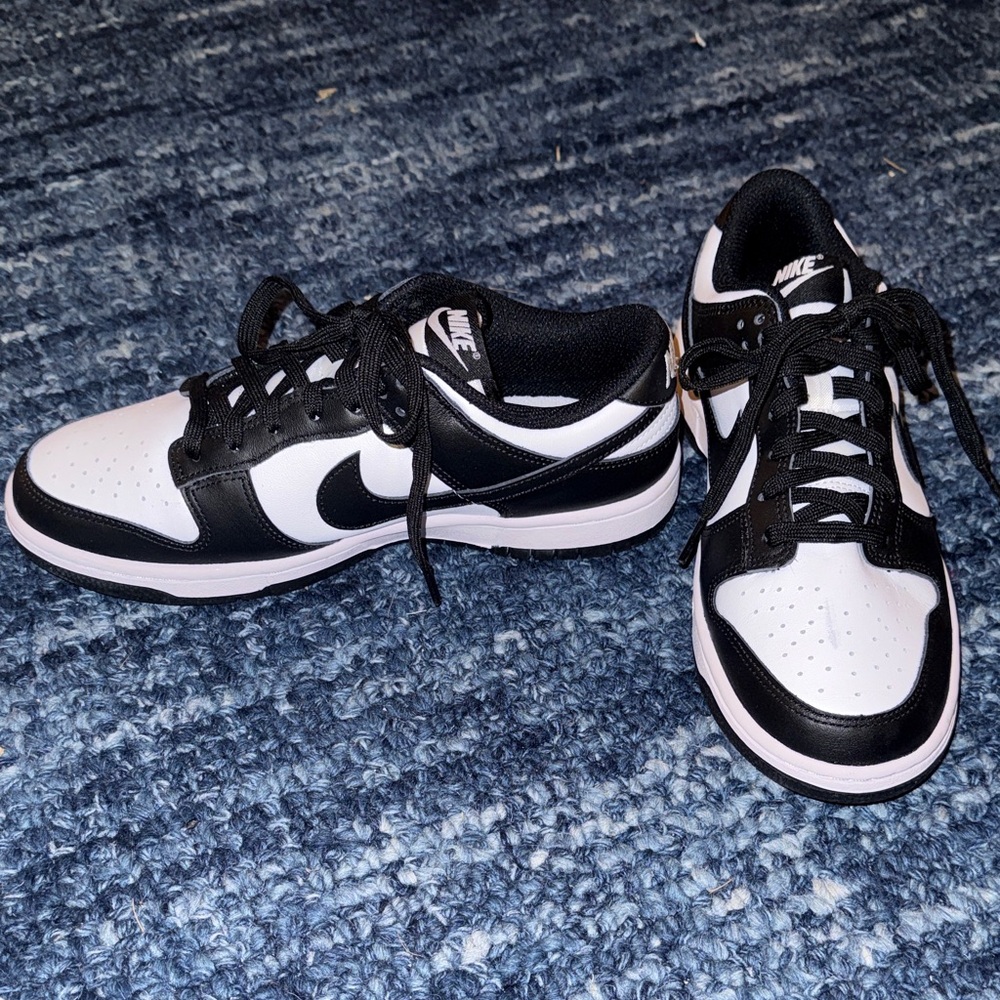 Nike Classic Dunk Lows Black and White Athletic Shoes